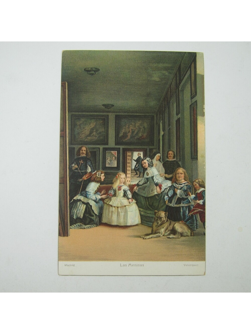 Postcard Art Litho Diego Velazquez The Family of Philip IV Antique Unposted
